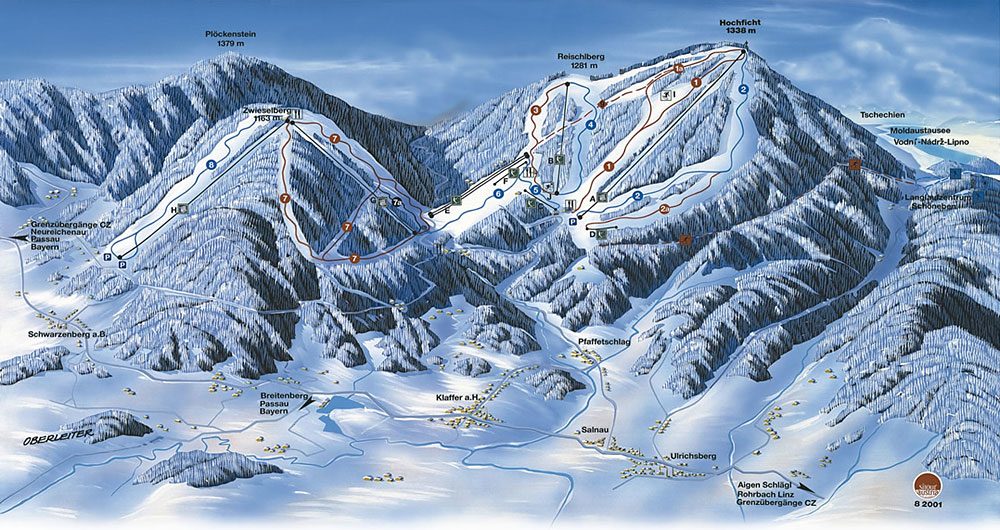 Ski area Hochficht map Ski area Hochficht map
