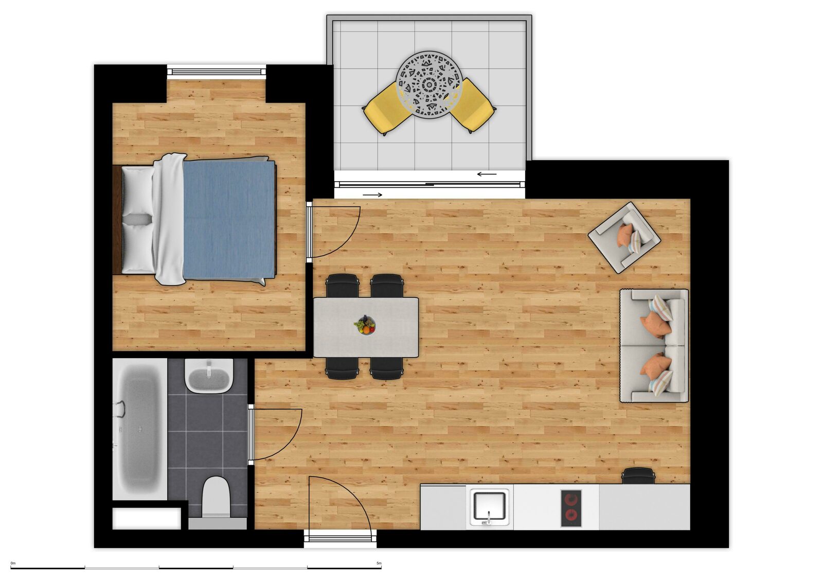 Comfort Suite - 4p | Bedroom - Sofa bed
