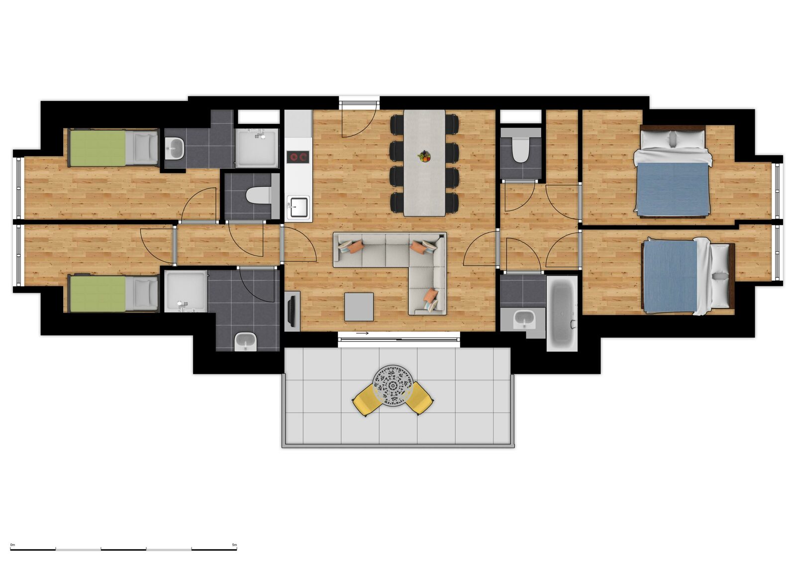 Comfort Suite - 8p | 4 Bedrooms