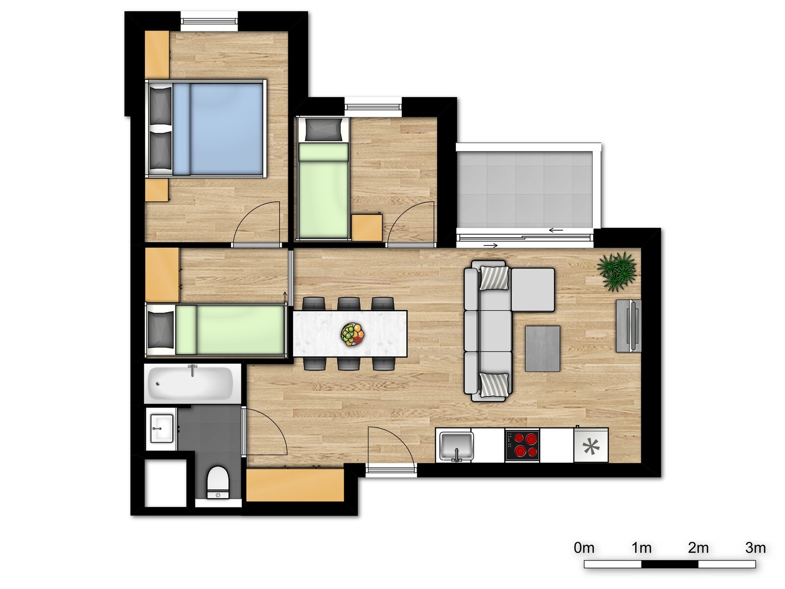 Comfort Suite - 6p | 2 Bedrooms - Sleeping corner