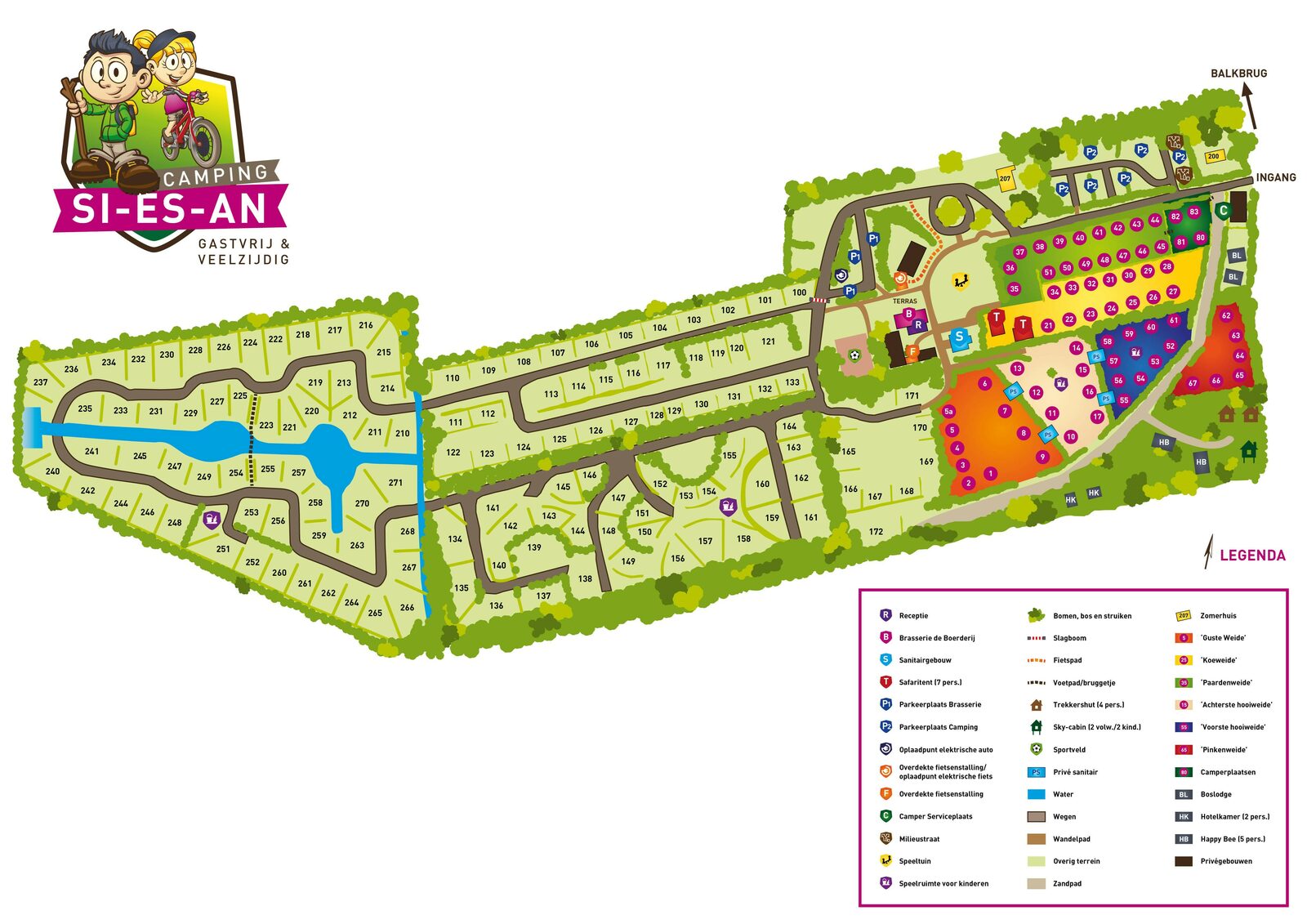 Plattegrond Camping Si-Es-An