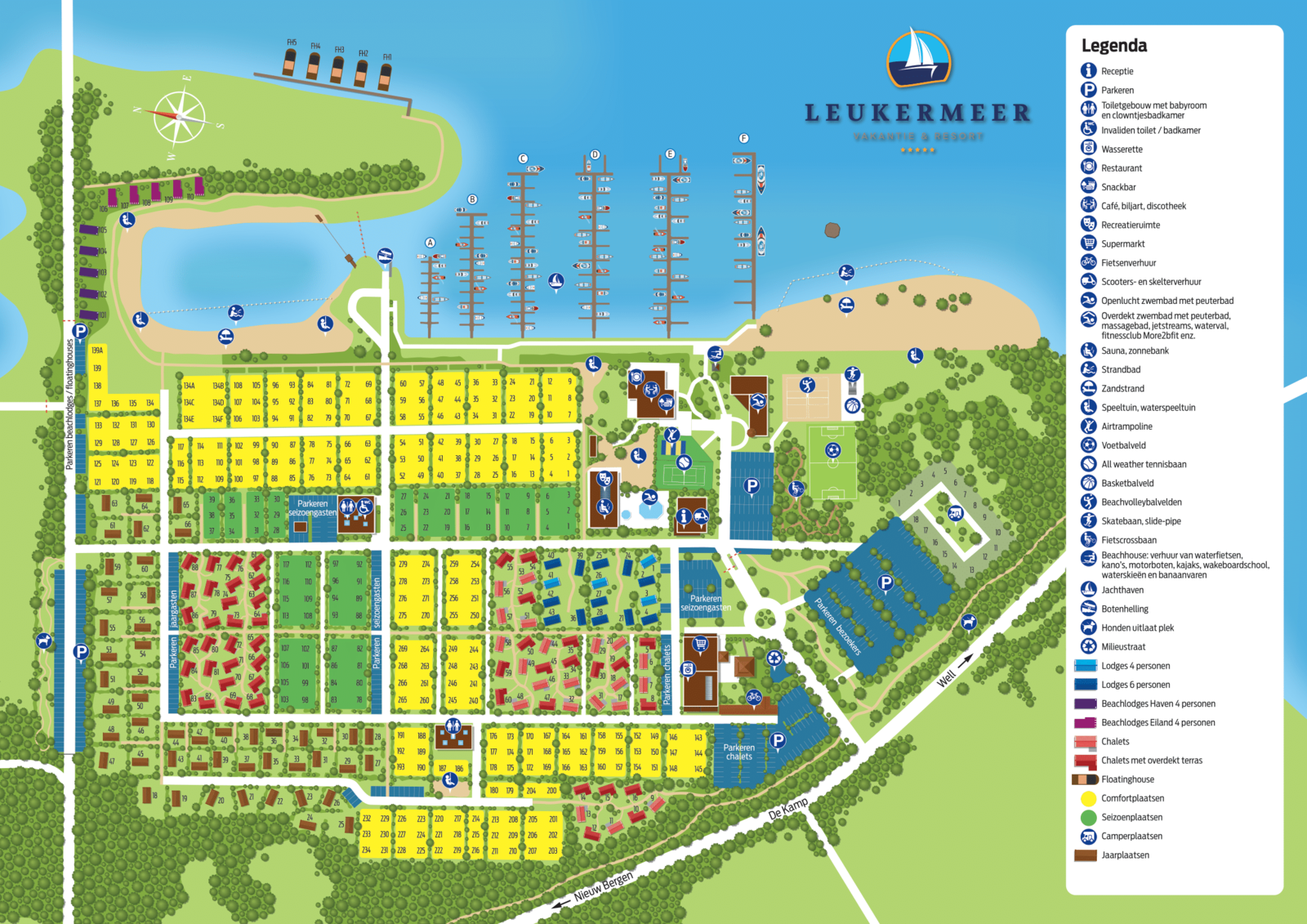 Map of Leukermeer holiday park
