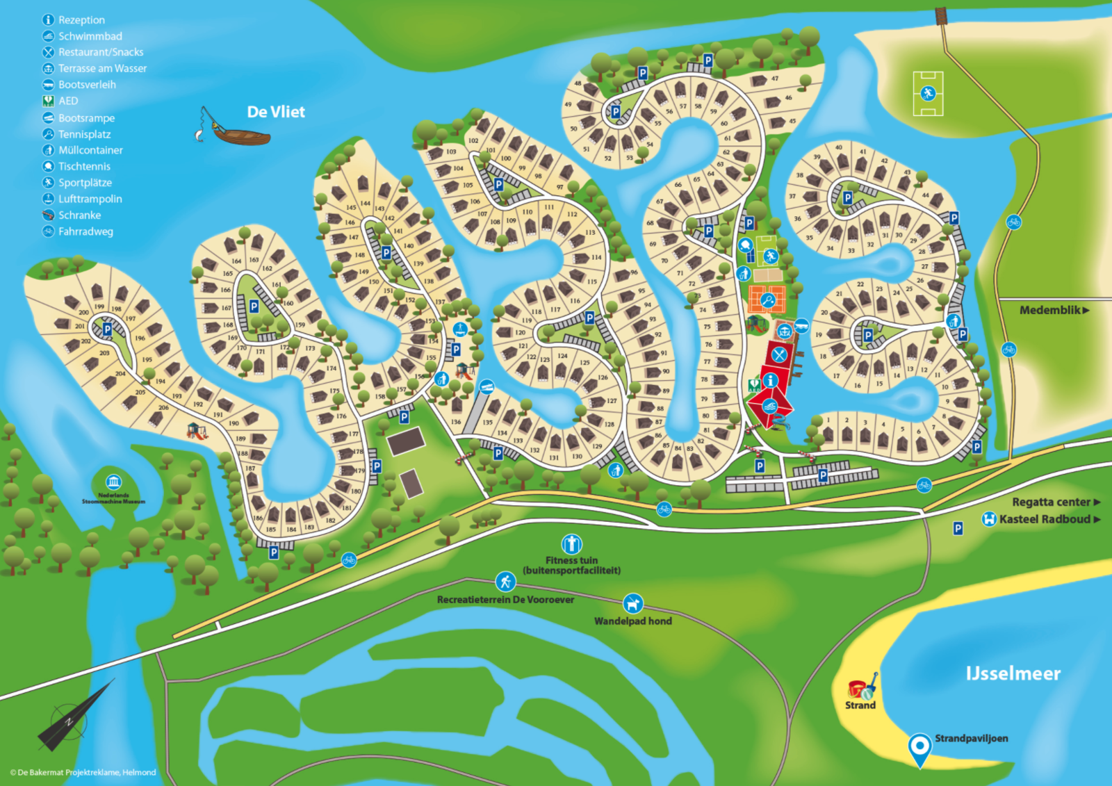 Karte Bungalowpark Zuidezee