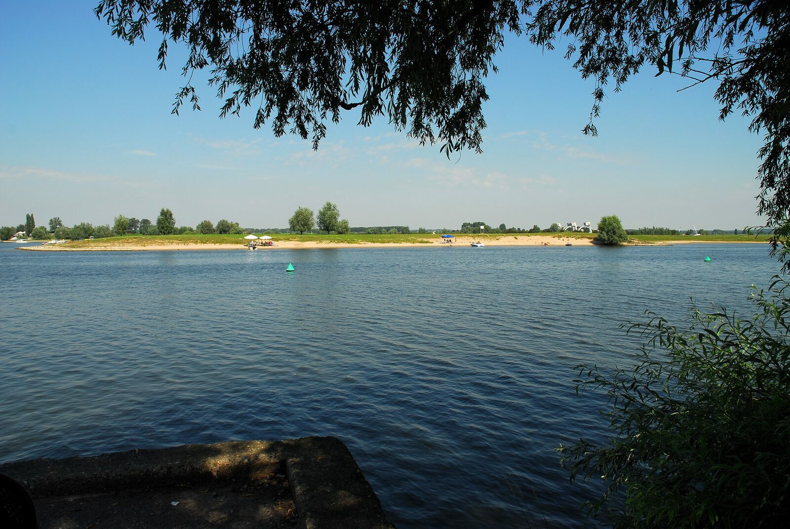 Recreation lake with beach
