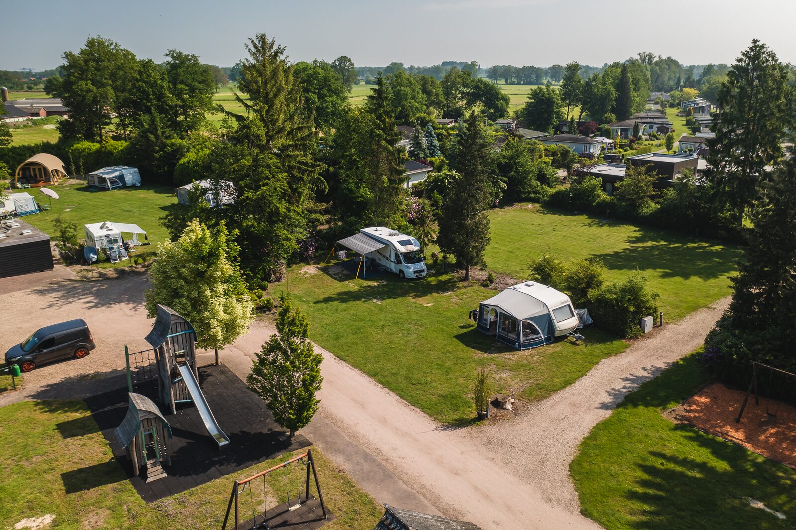 Large camping pitches in Overijssel