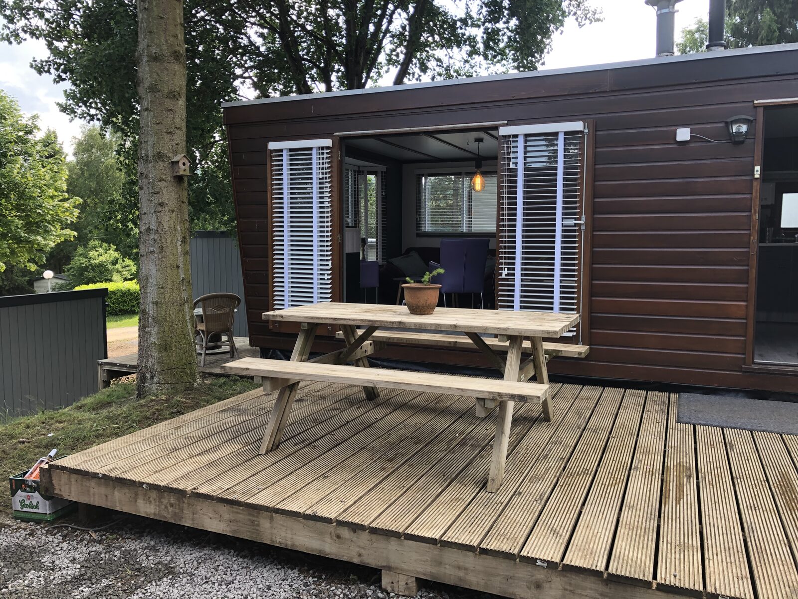 Houten Chalet Stacaravan Voor 4 Personen