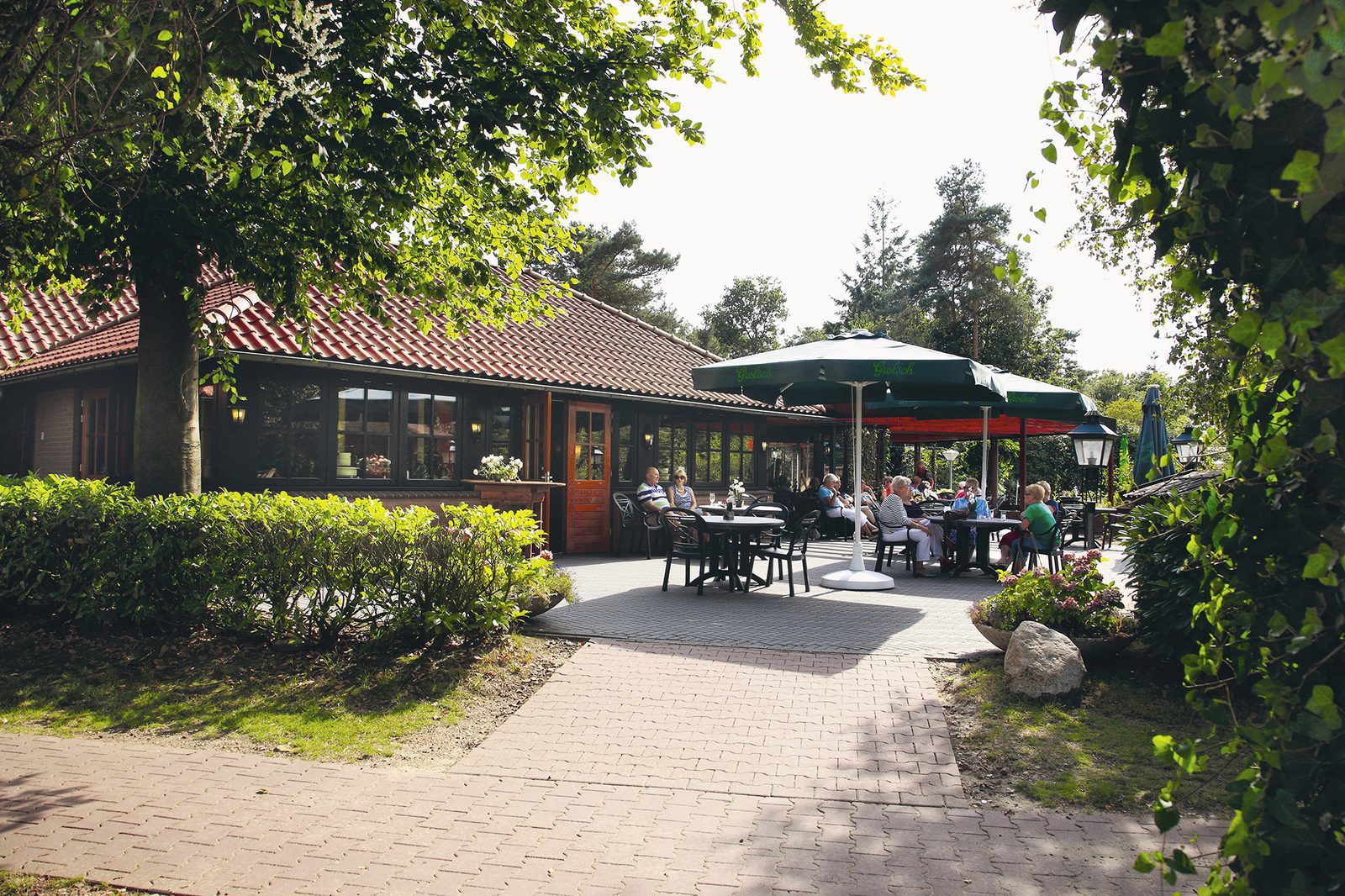 Terrasse in der Ferienanlage De Lindenberg