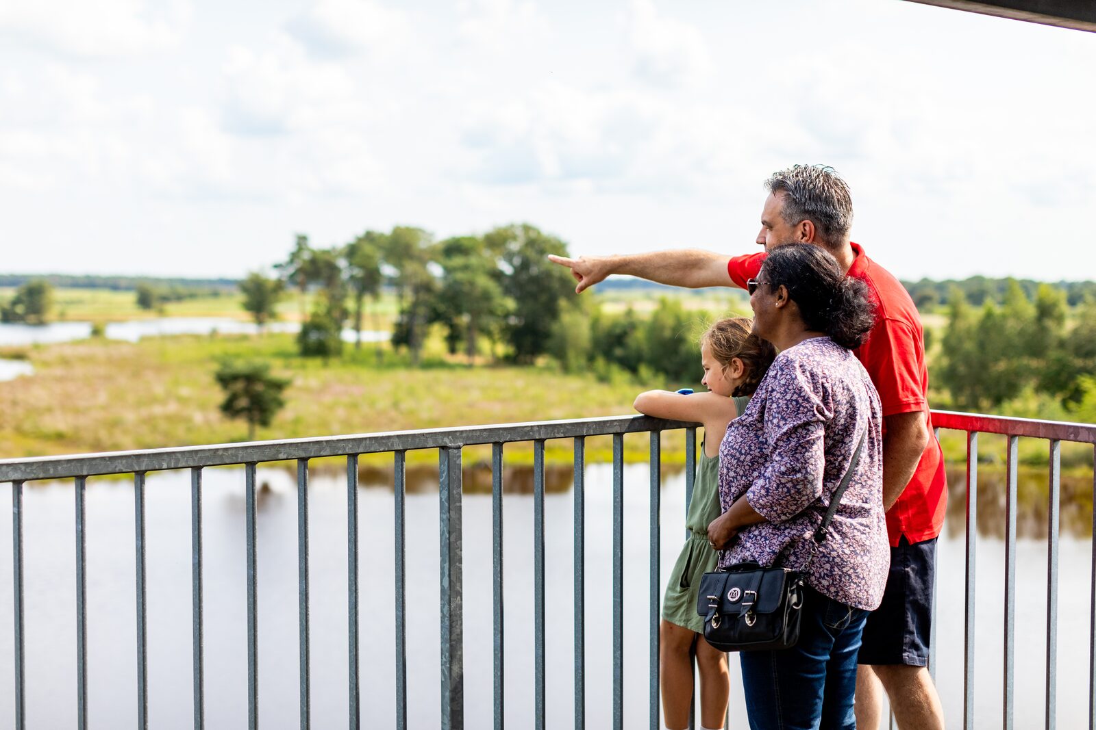 Trek eropuit in de omgeving