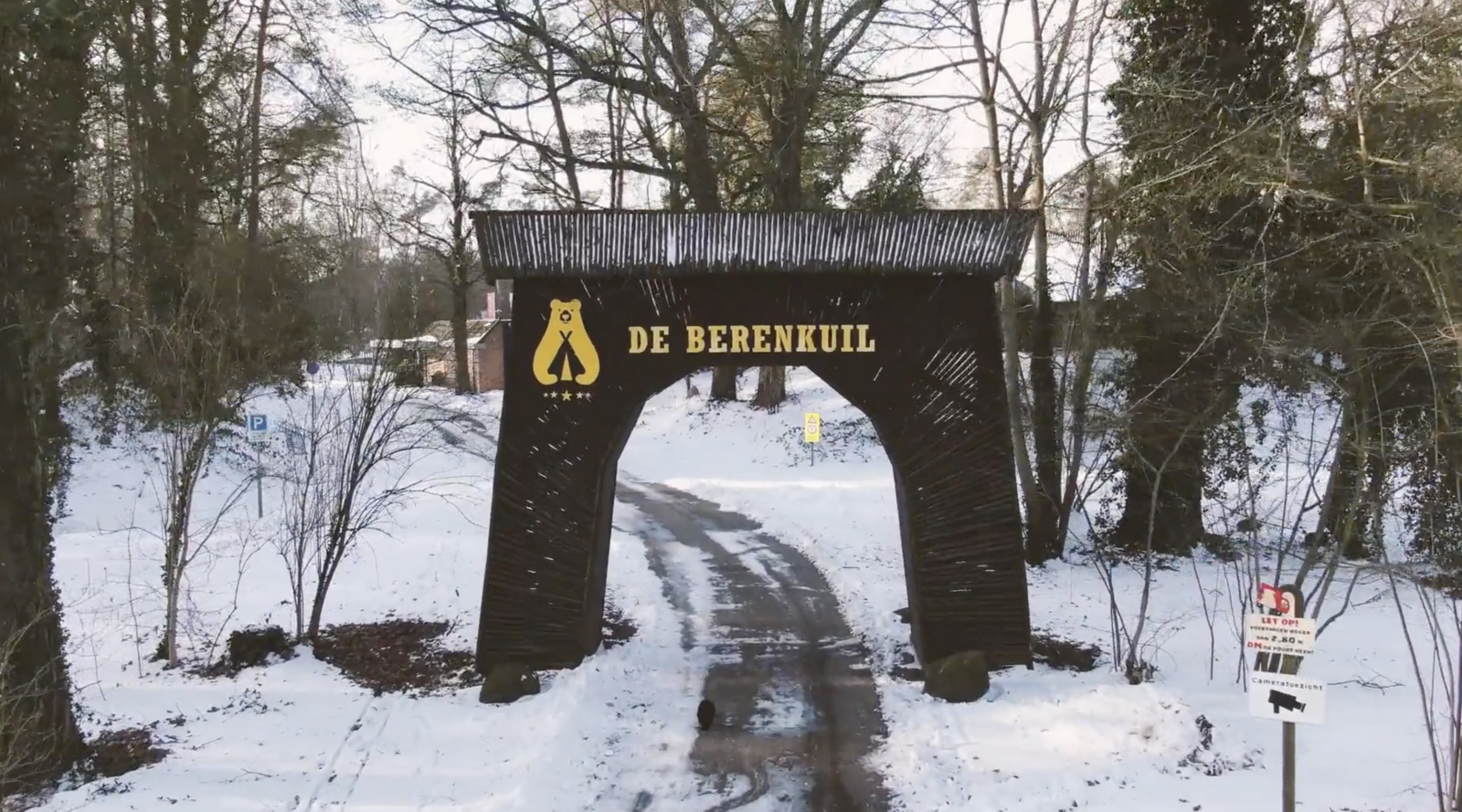 Drone video sneeuw op De Berenkuil