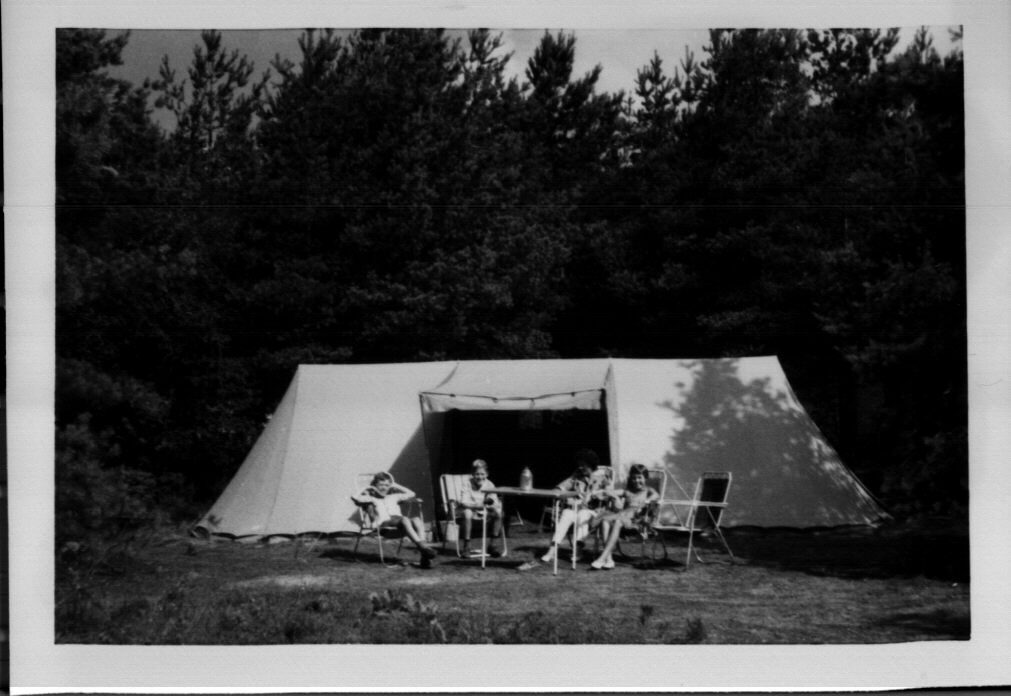 Het kamperen van vroeger