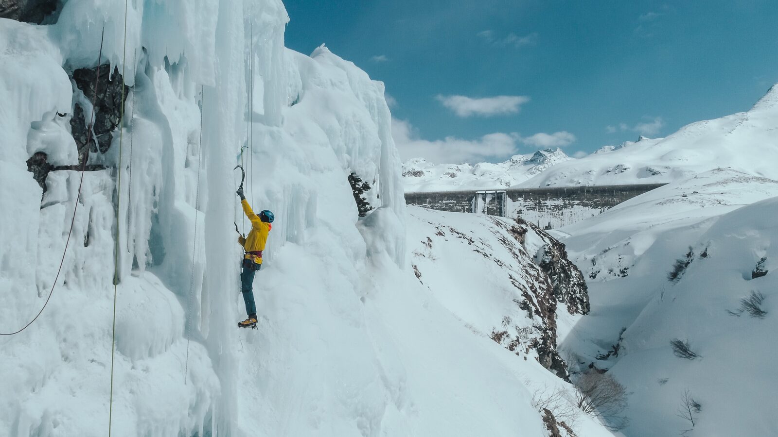 Icefall climbing in the Brandenertal 