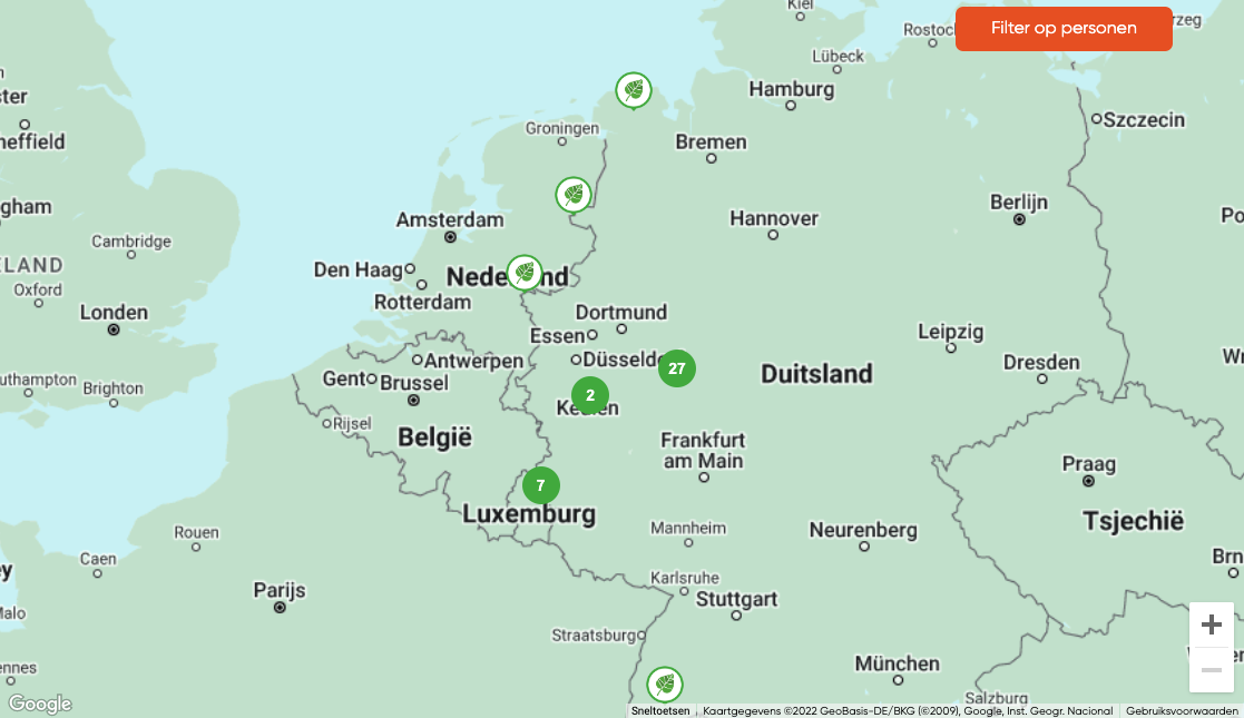 Groepsaccommodaties zoeken op kaart Duitsland