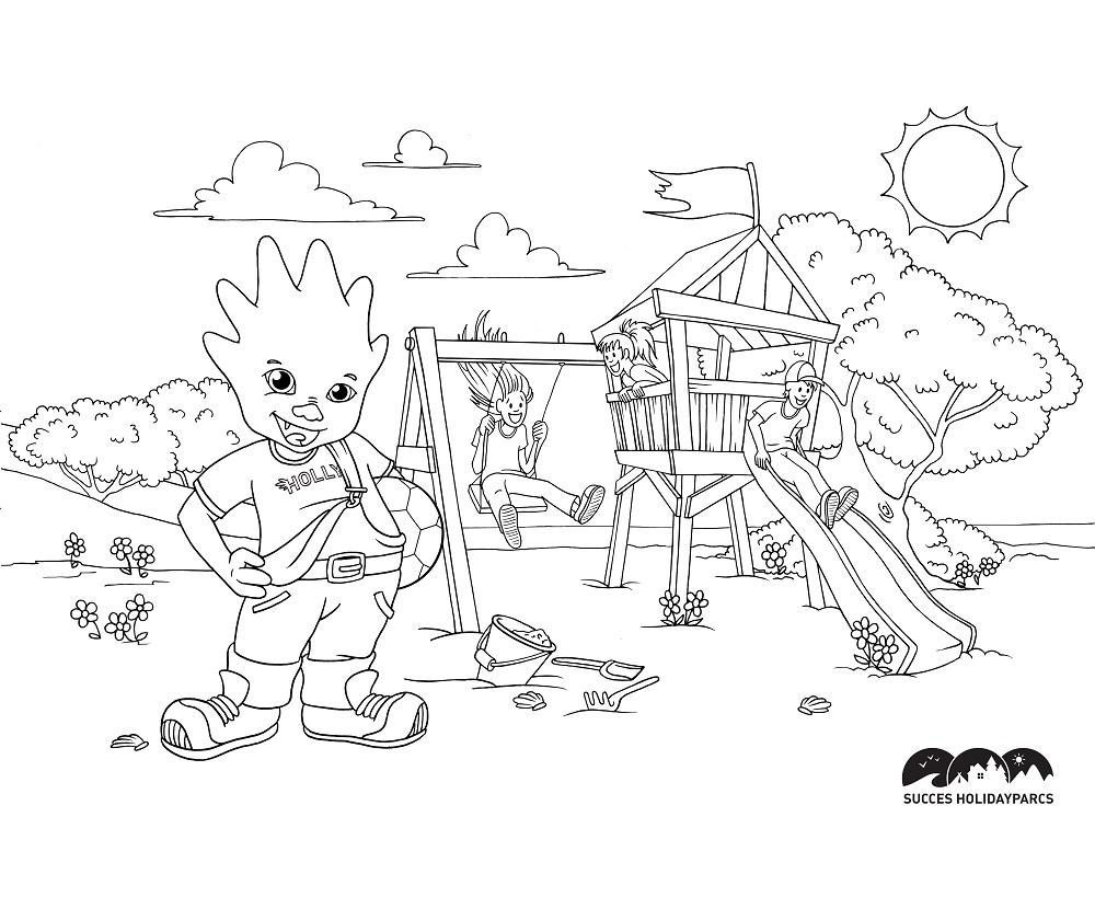 Coloring page vacation