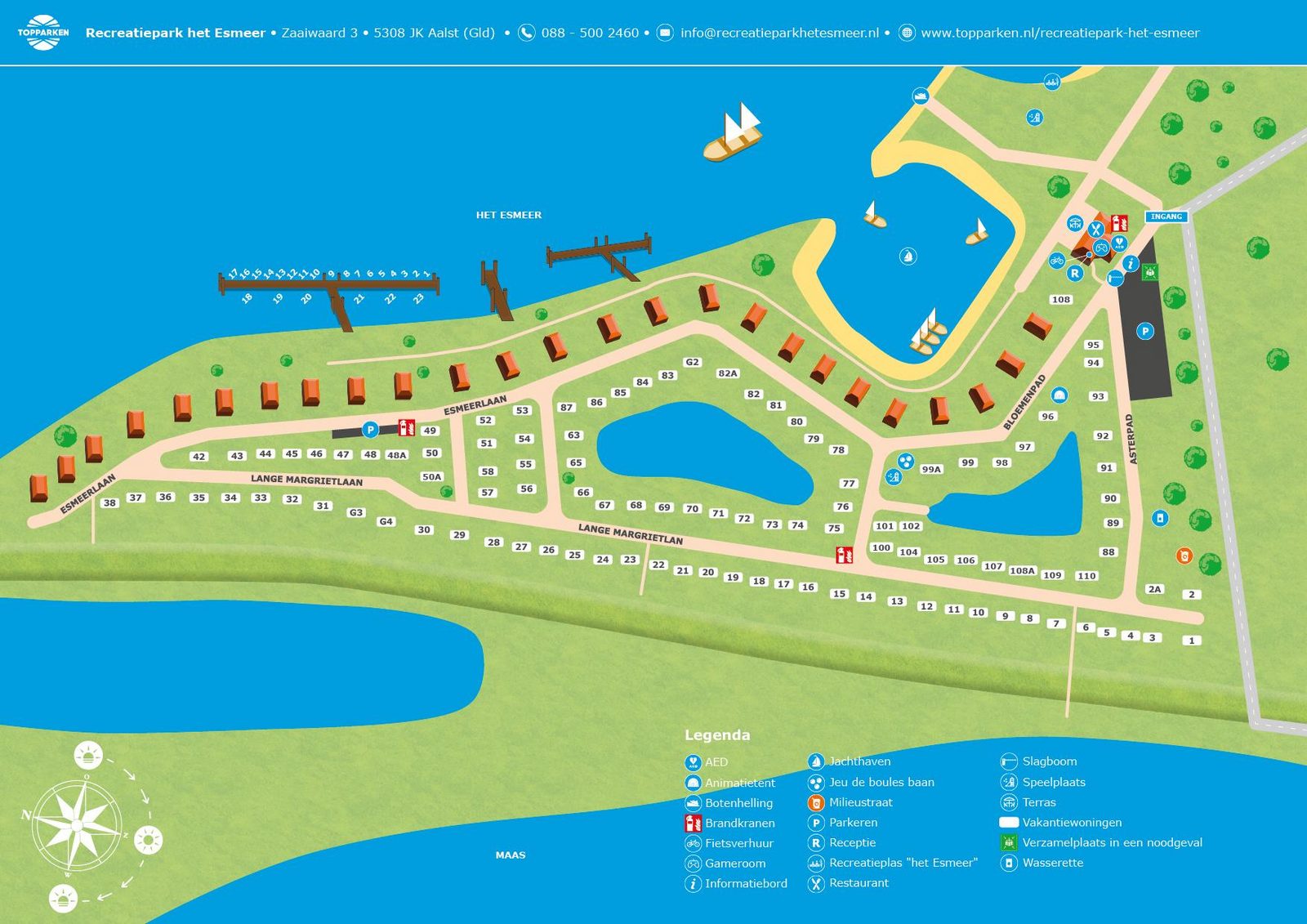 Plattegrond Recreatiepark het Esmeer