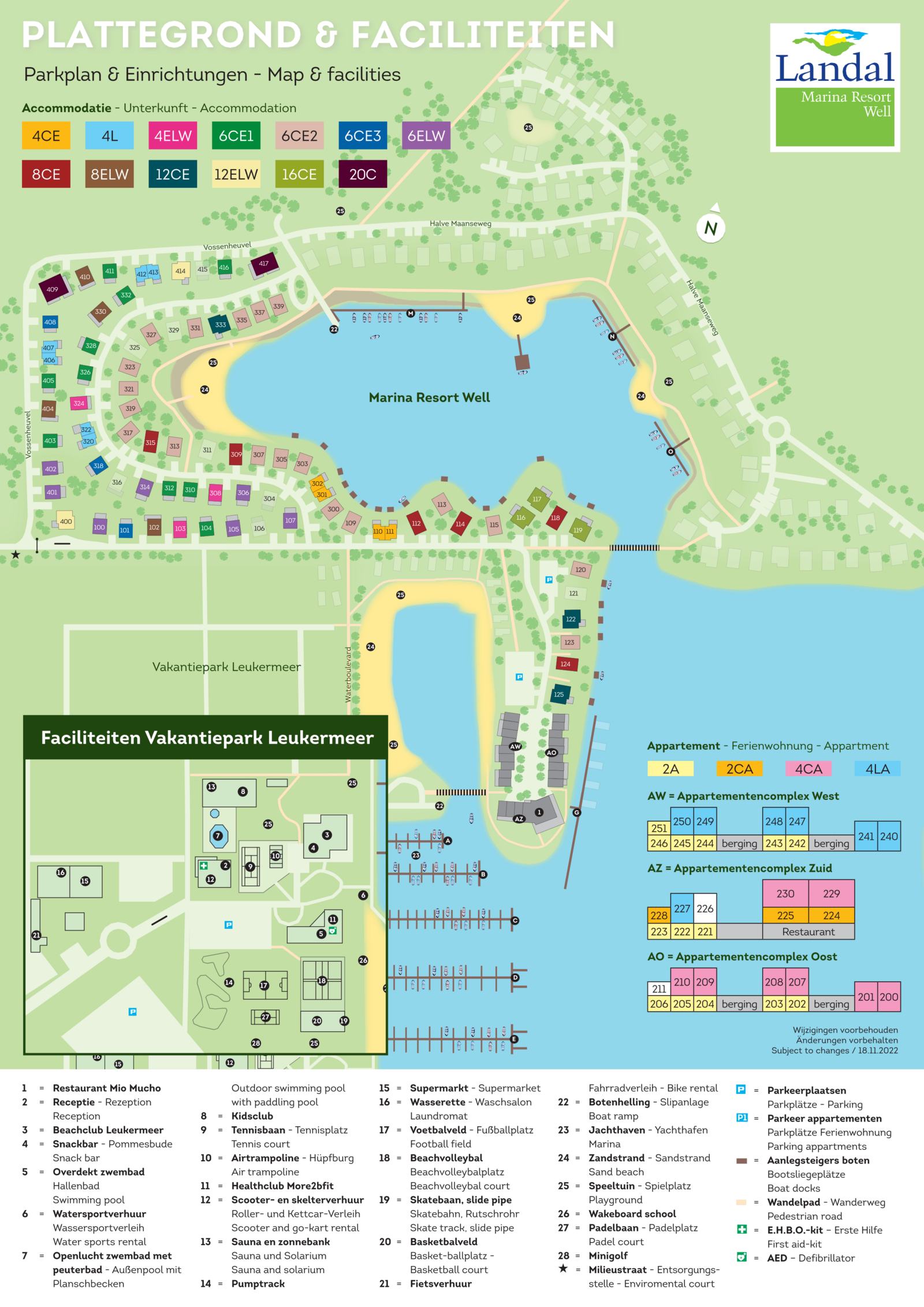 Map of Leukermeer holiday park
