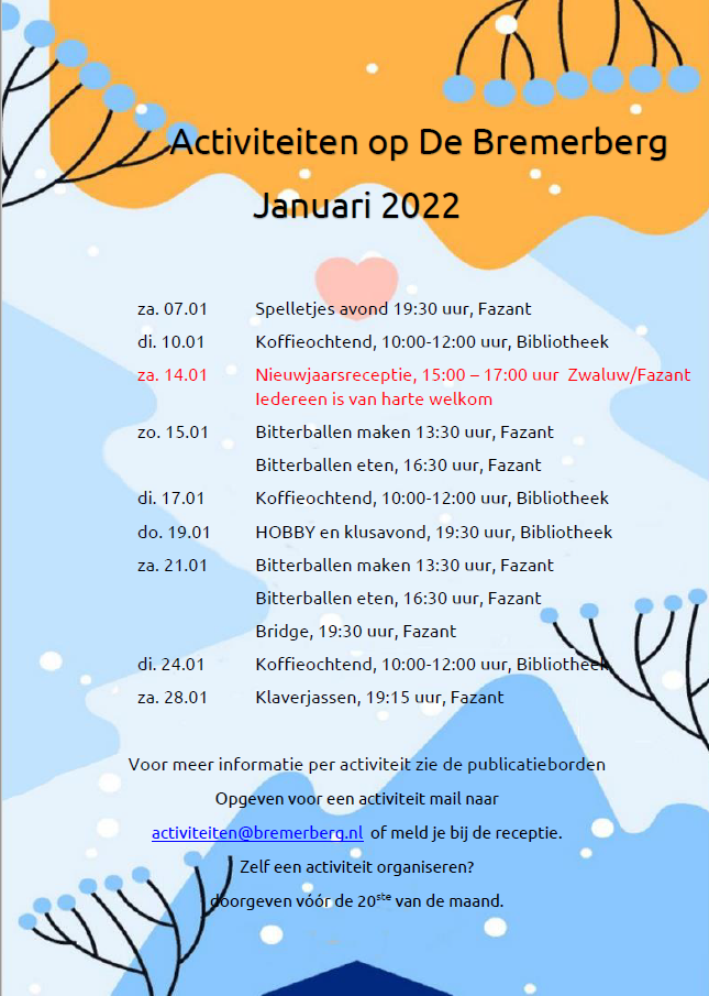 Activiteiten voor leden van Bungalowpark de Bremerberg