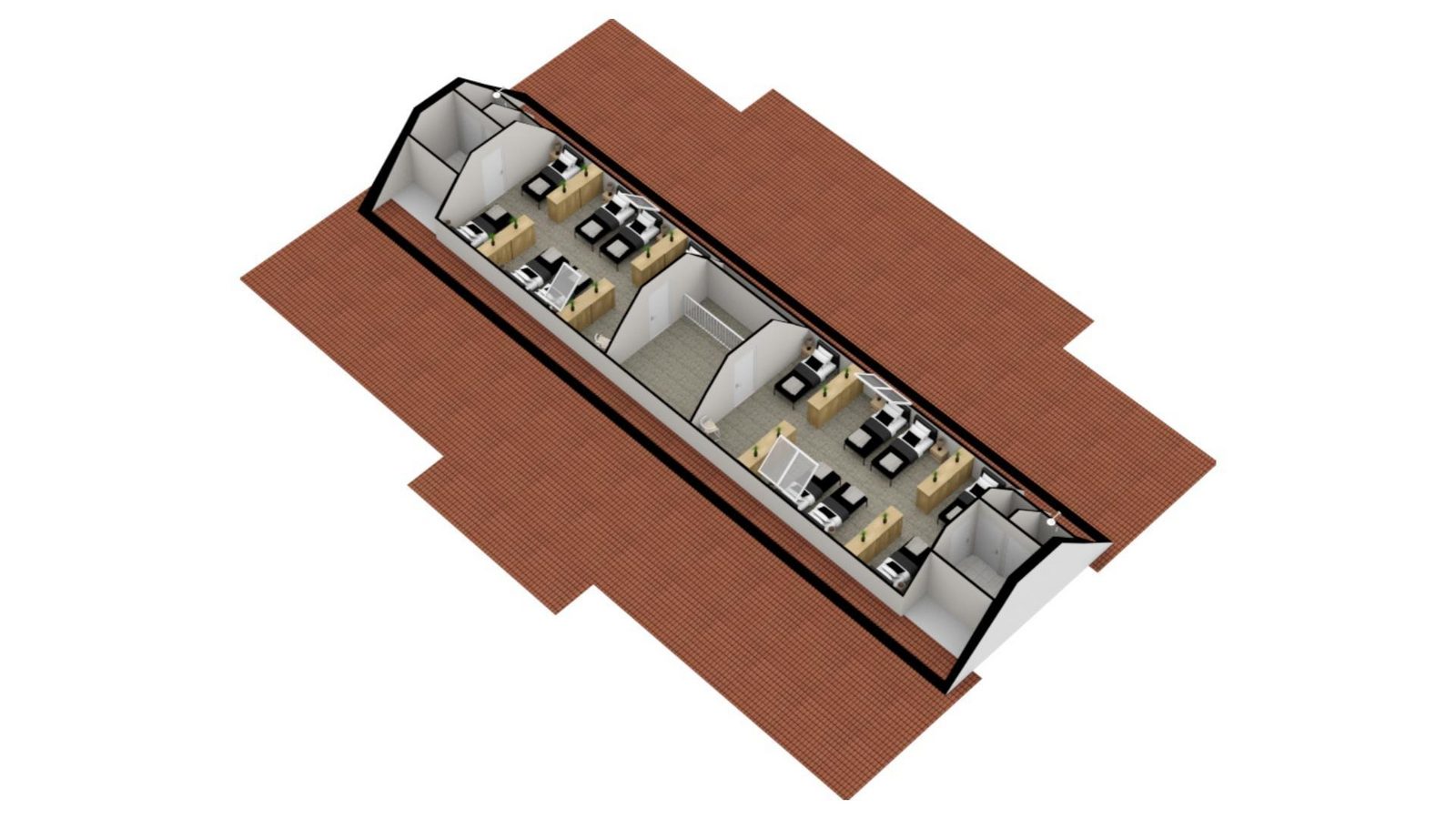 plattegrond accommodatie de Sterre tweede verdieping