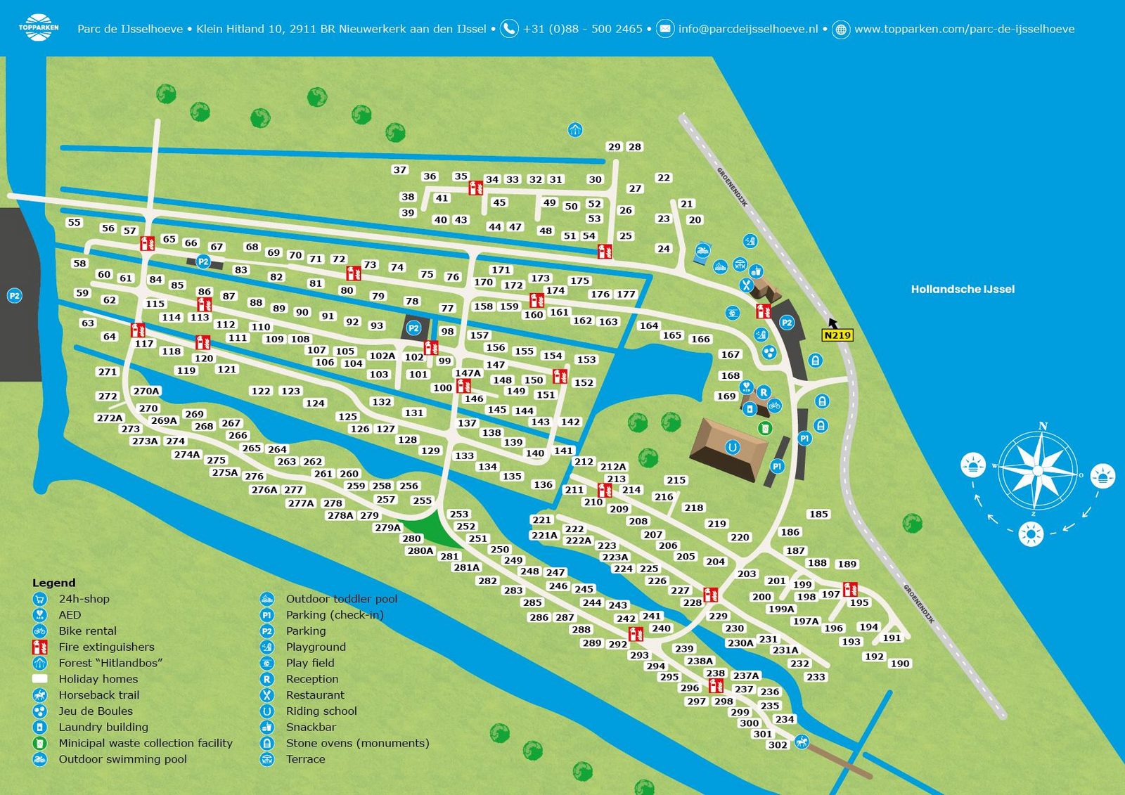 Park map Parc de IJsselhoeve