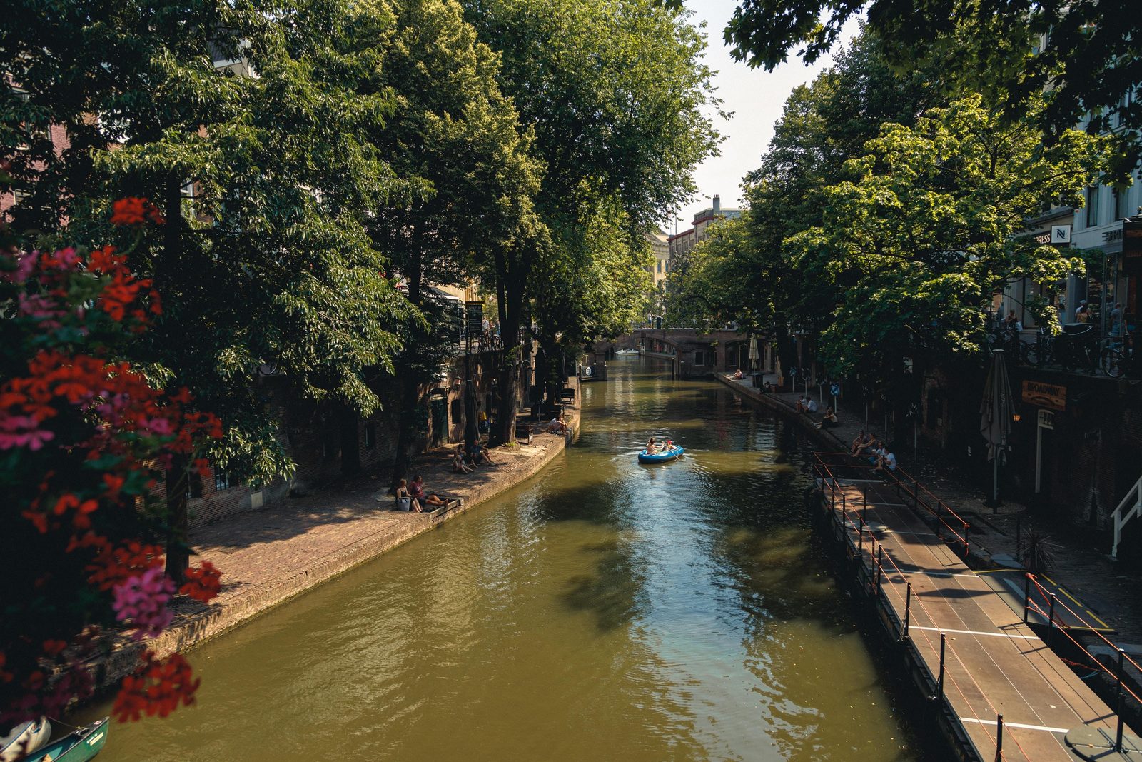 Take a boat ride on the canals