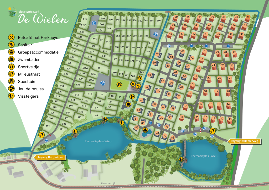 Plan du Recreatiepark De Wielen