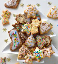Baking Christmas cookies 