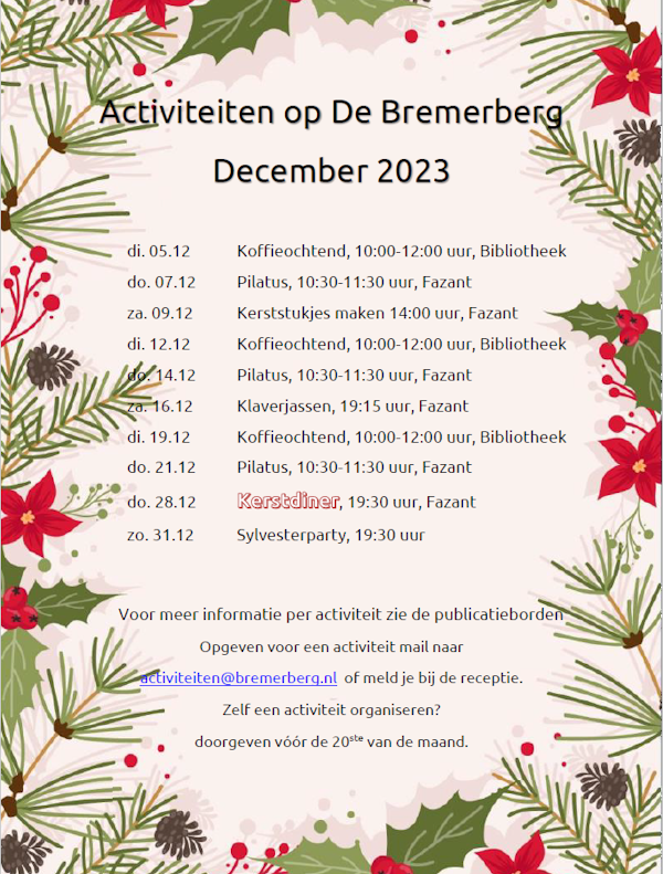 Activiteiten voor leden van Bungalowpark de Bremerberg