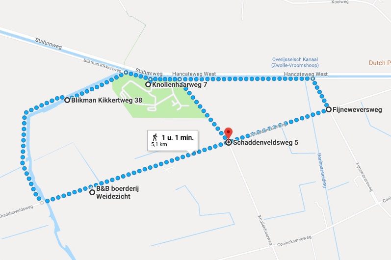 Map of the route Tour of Boksloot