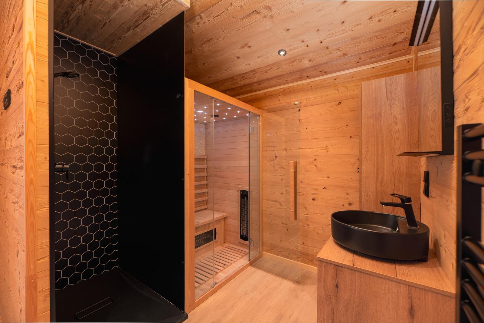 Terras lodge met sauna en hottub