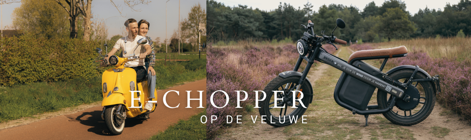 E-Chopper fahren auf der Veluwe