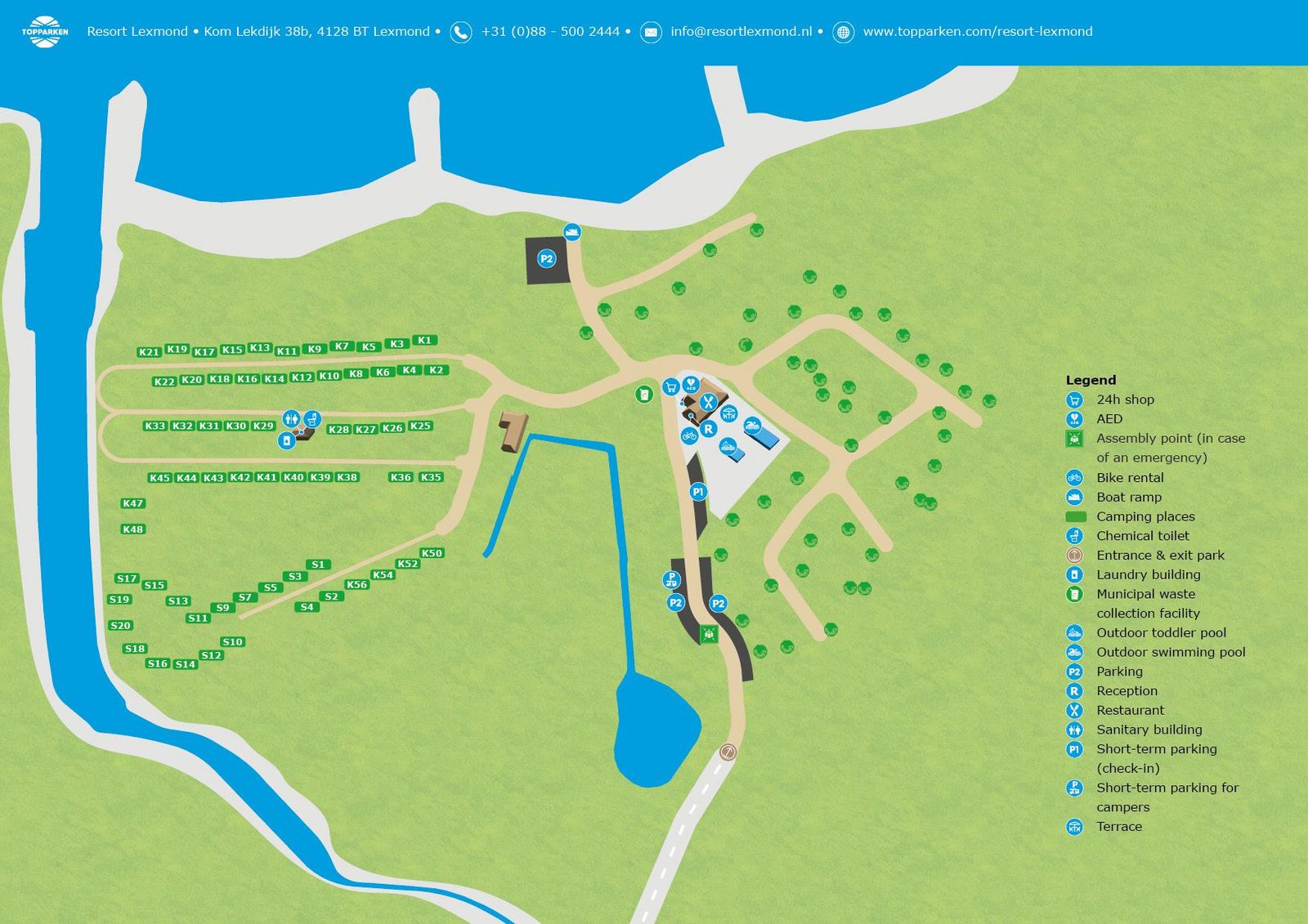 Park map of Resort Lexmond