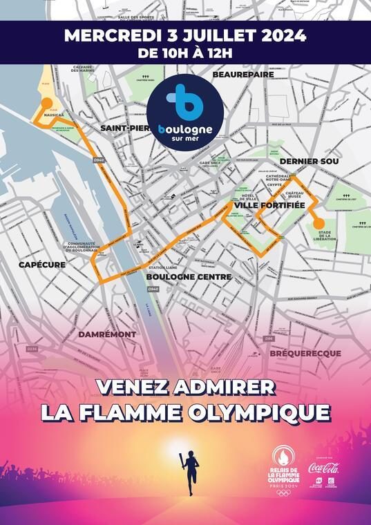 Flamme Olympique 2024 Boulogne sur Mer