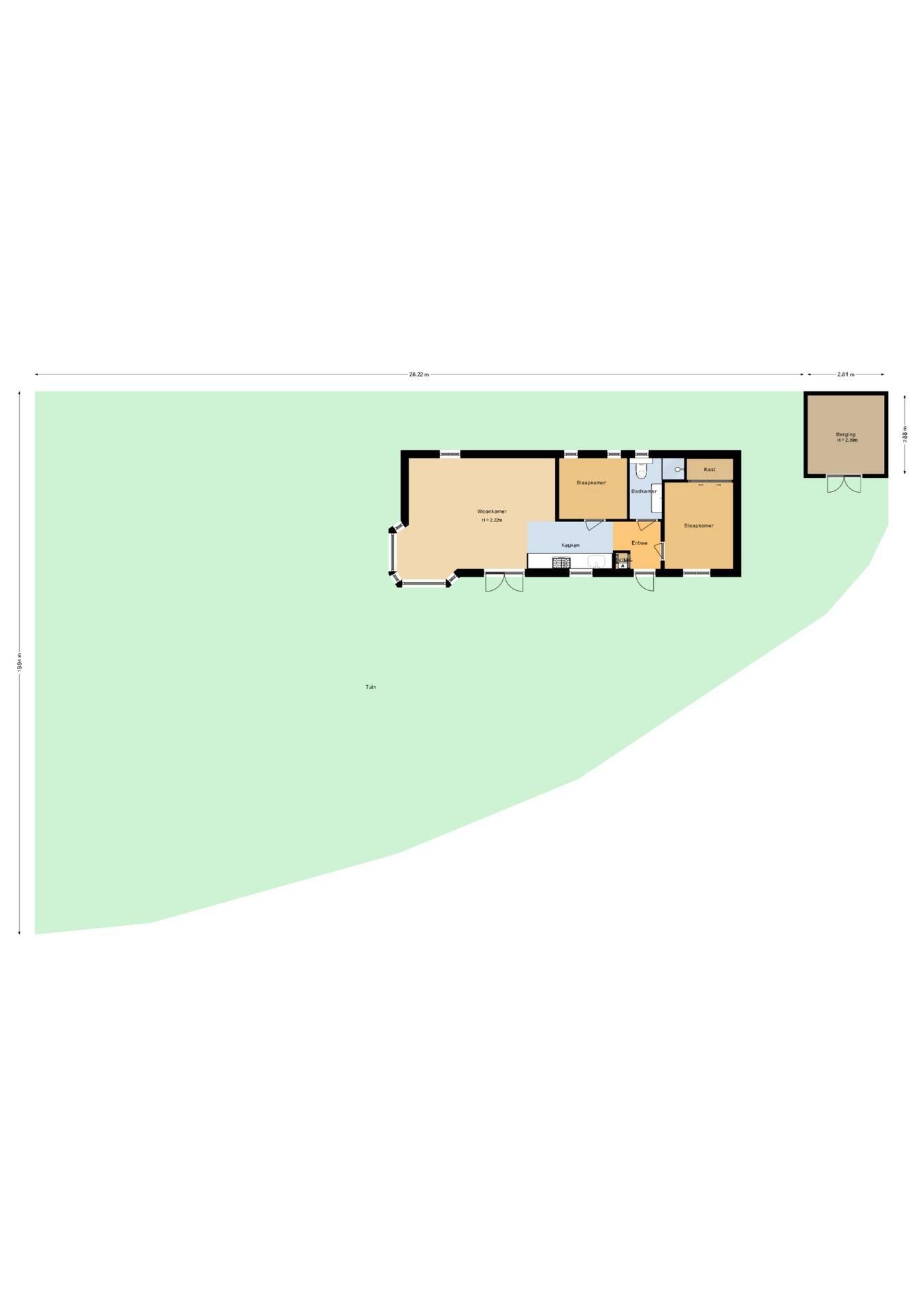 Vakantiehuis op kavel B106 met 466 m² eigen grond en veel privacy