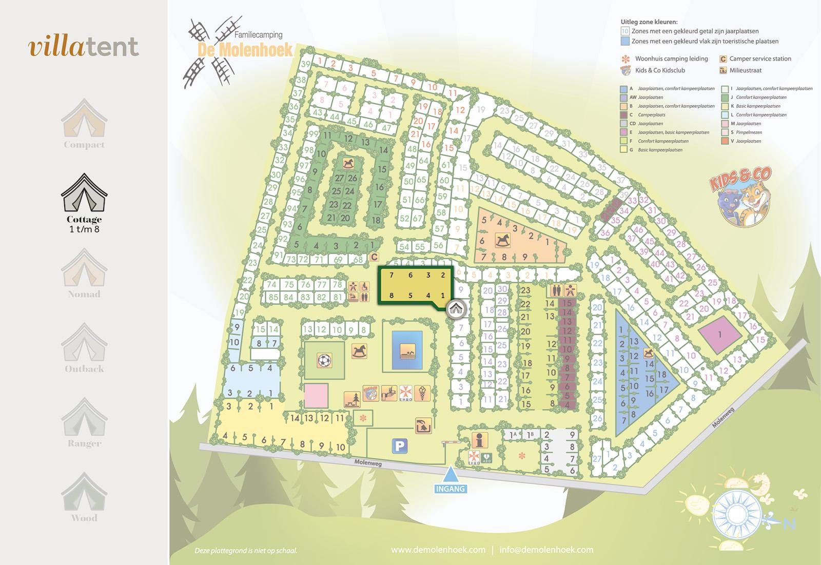 Plattegrond Camping de Molenhoek