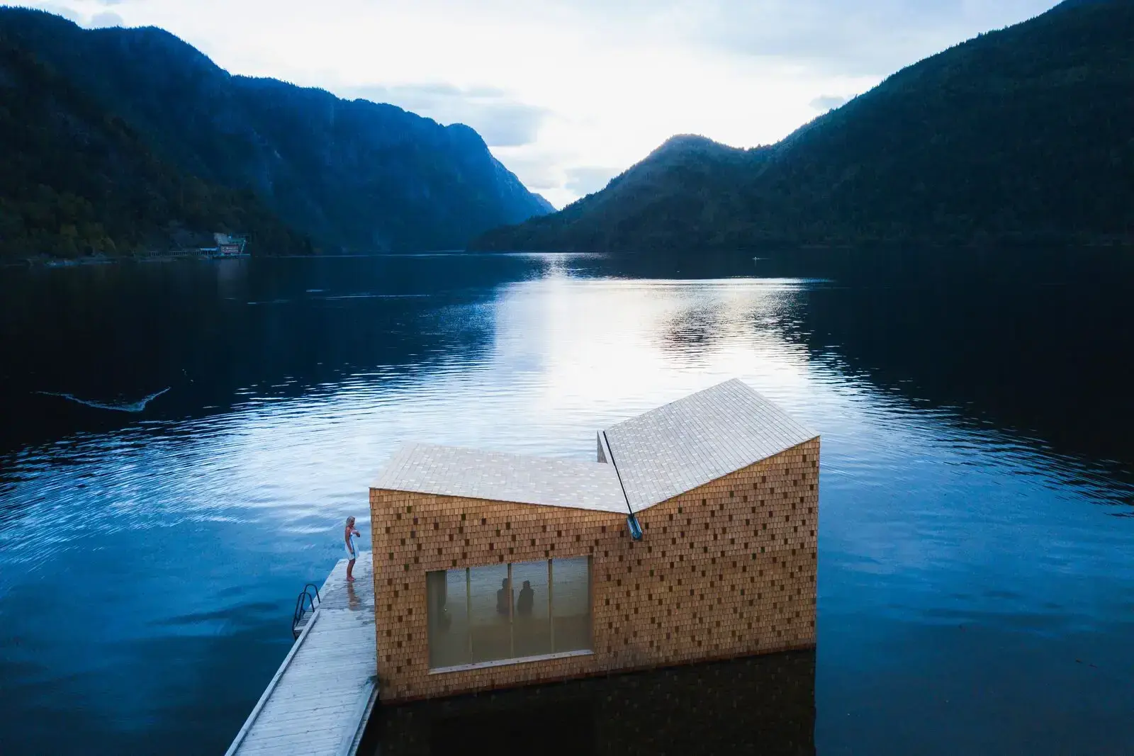 Floating sauna with stunning views