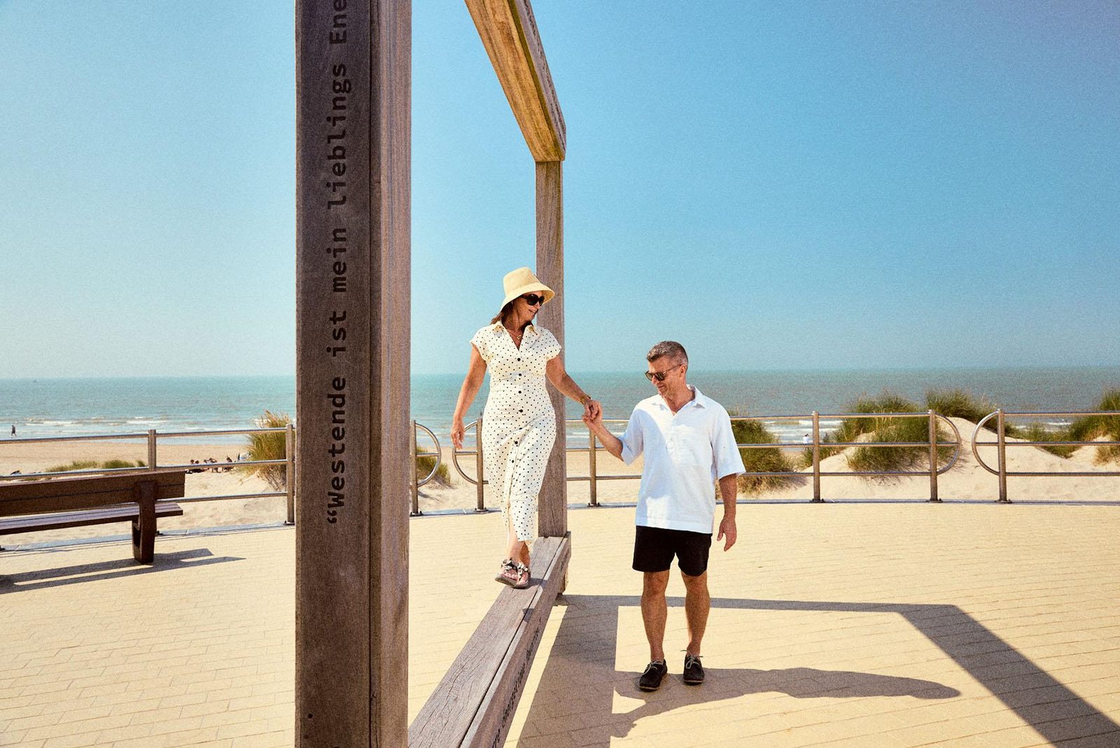 Een openluchtkunstwerk in Westende