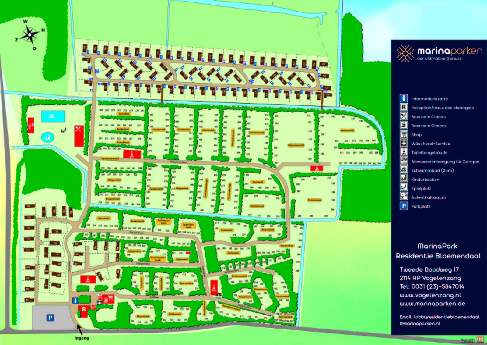 Karte vom Marina Parken Residentie Bloemendaal