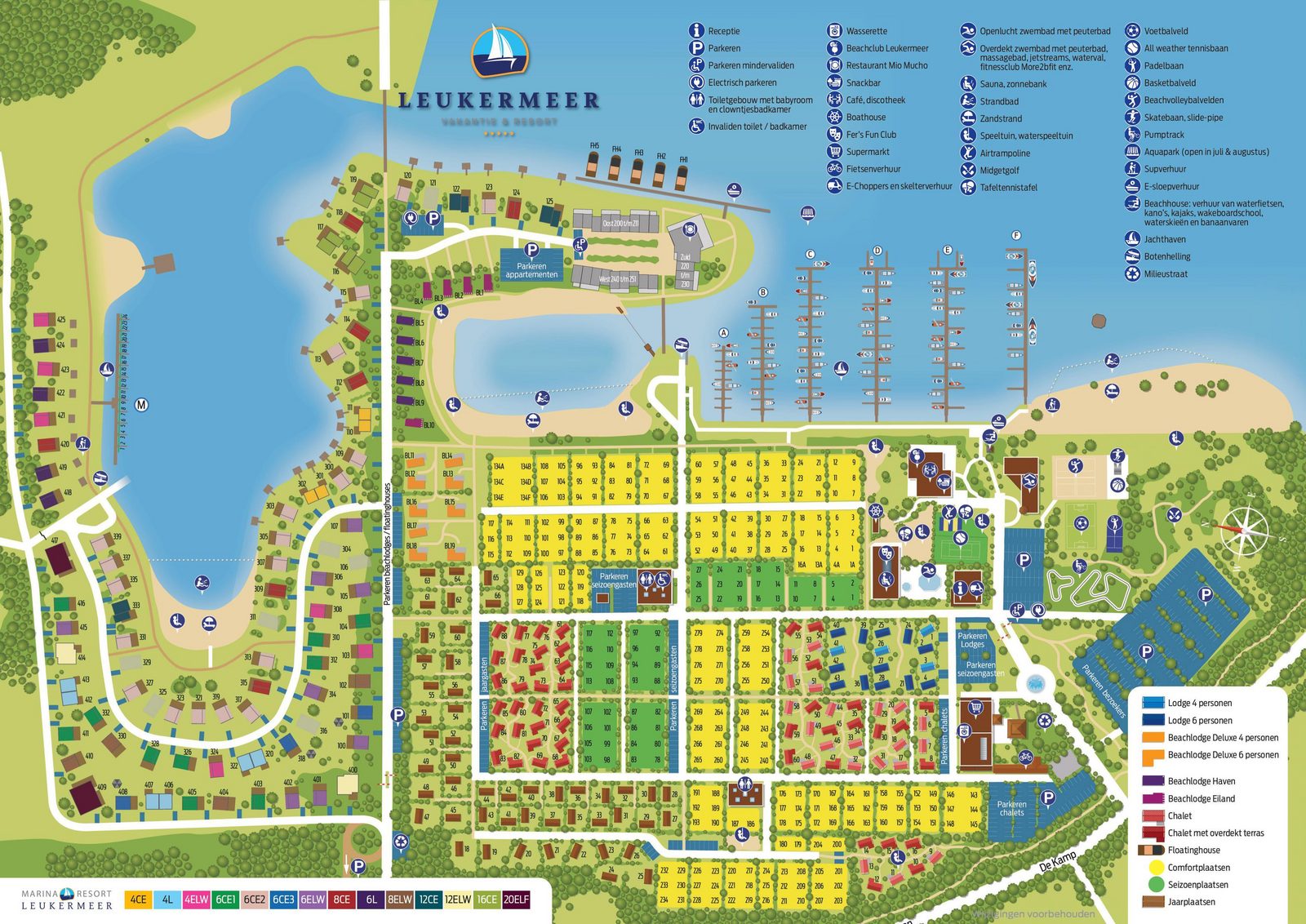 Karte des Marina Resorts Leukermeer