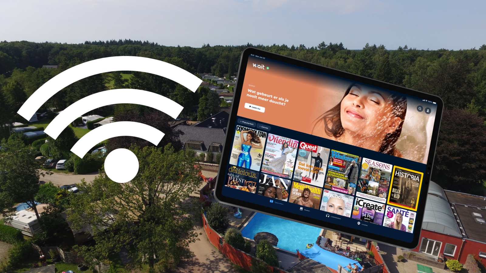 Gratis WiFi en digitale leesmap op de camping!