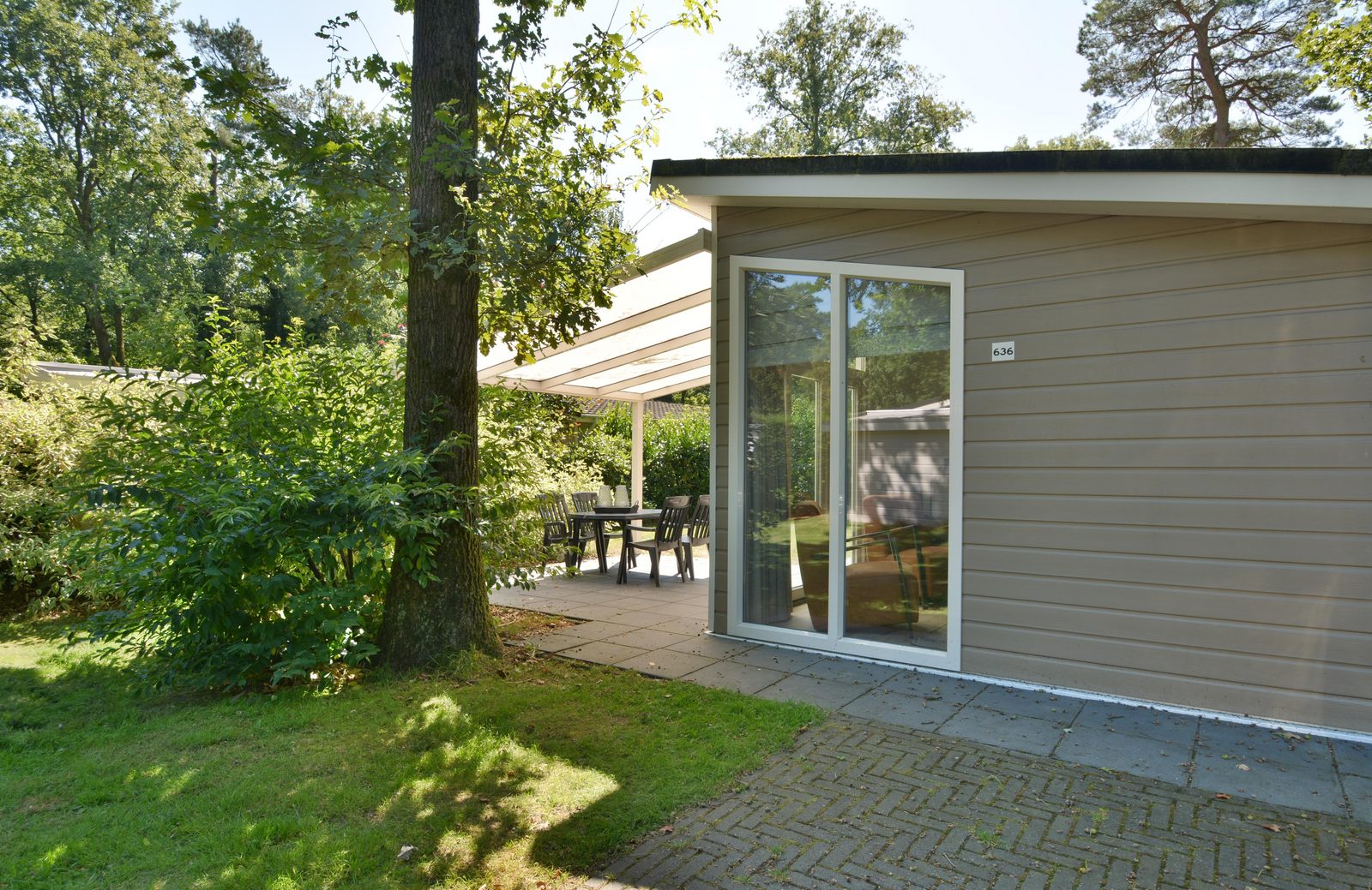 Te koop 4 persoons Boslodge  nr 636 met eigen grond