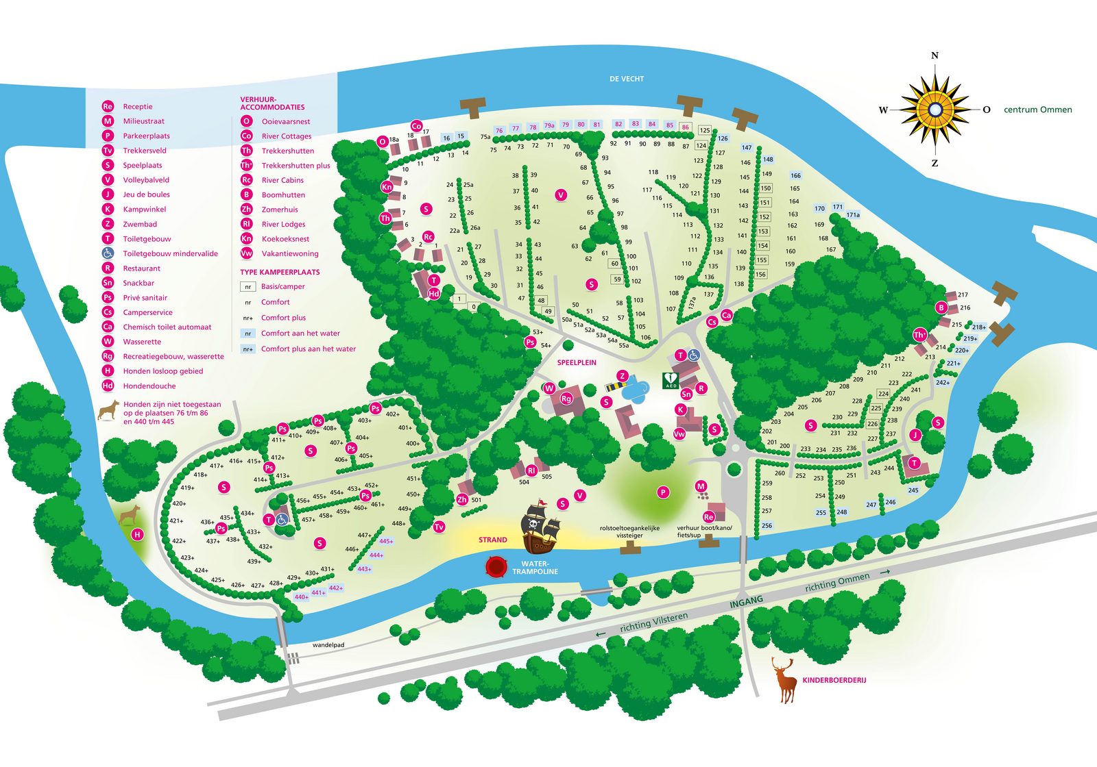 Camping de Koeksebelt Ommen Plattegrond 2024