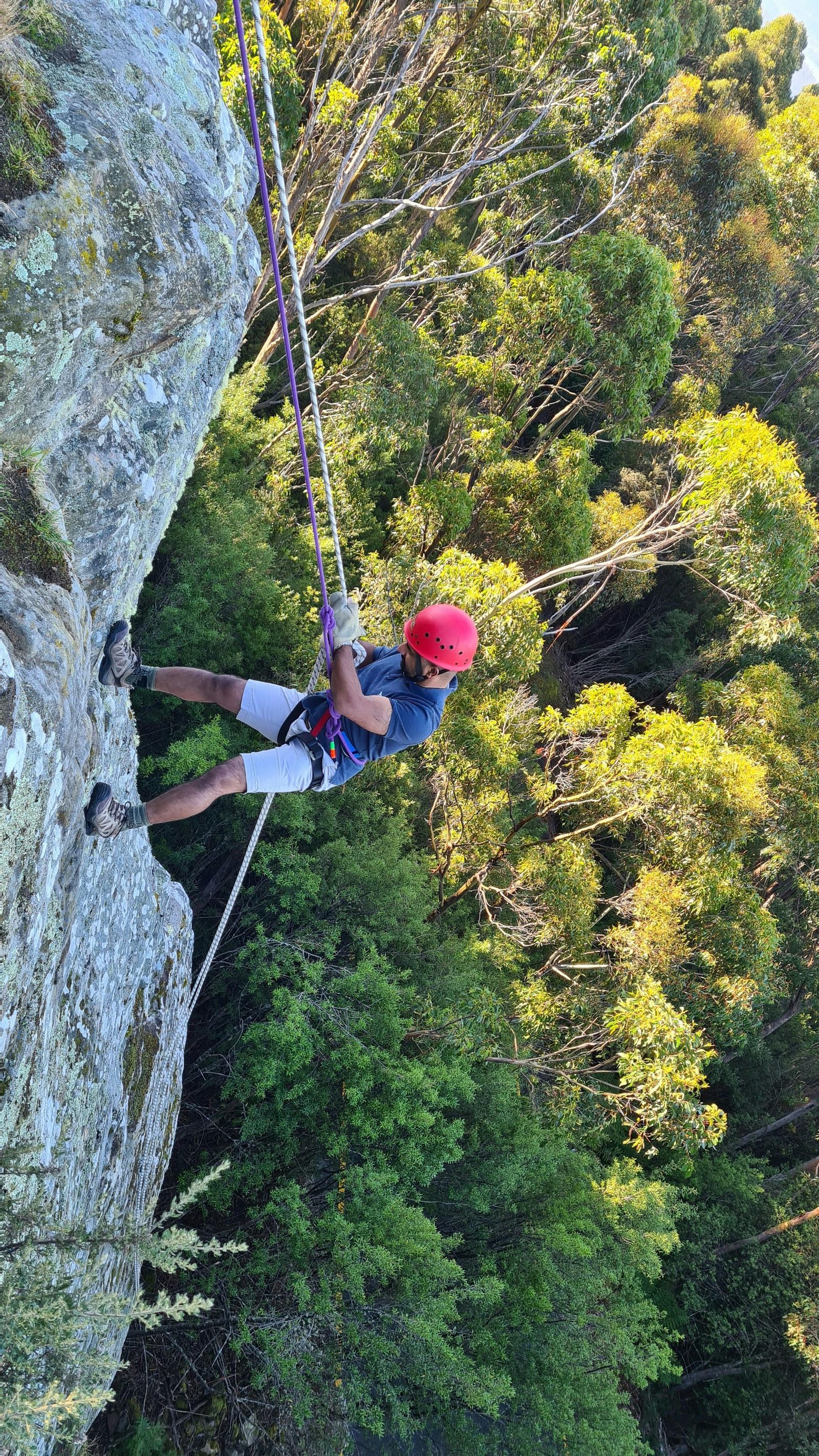 Descente en rappel