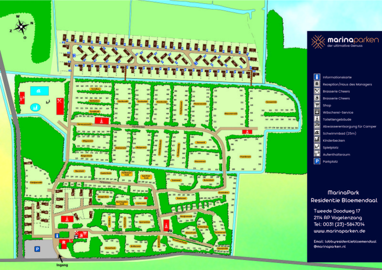 Karte vom Marina Parken Residentie Bloemendaal