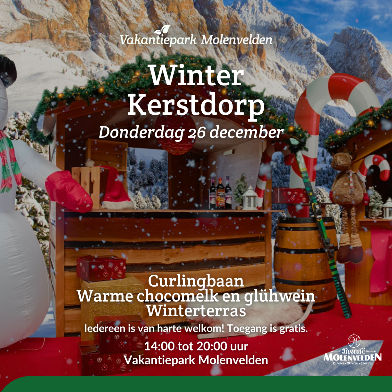 Winter kerstdorp visual