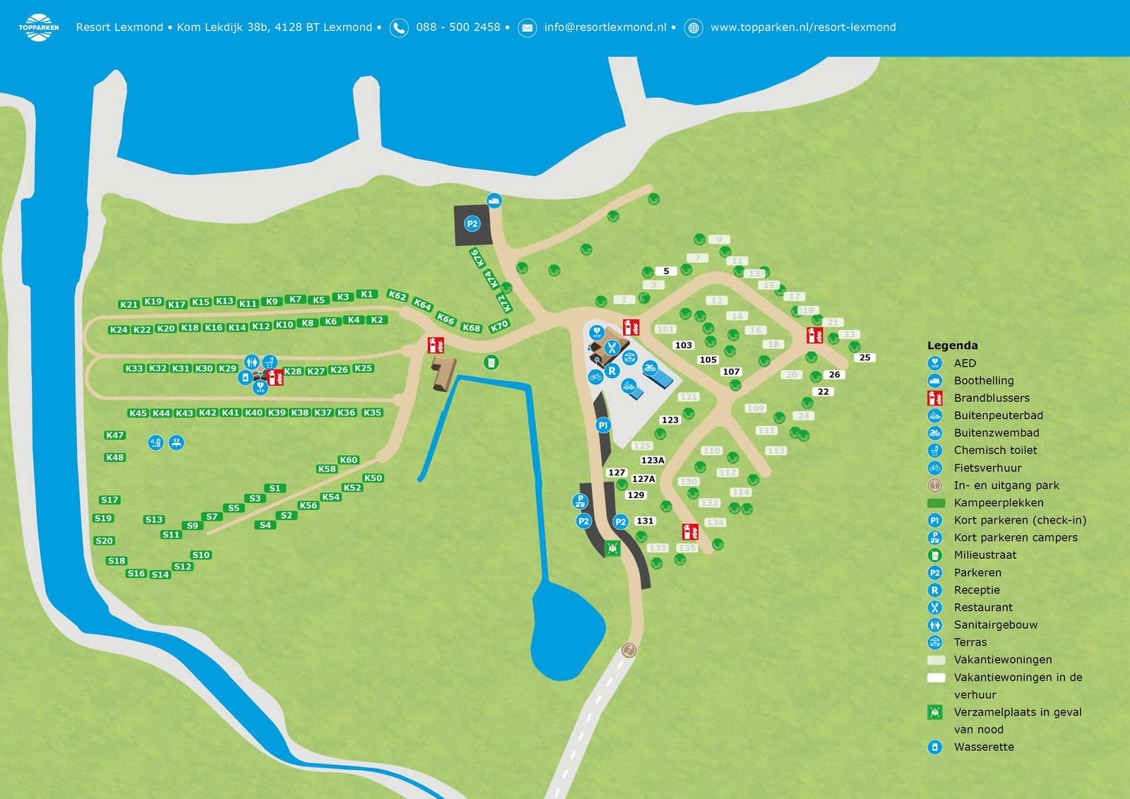 Plattegrond van Resort Lexmond