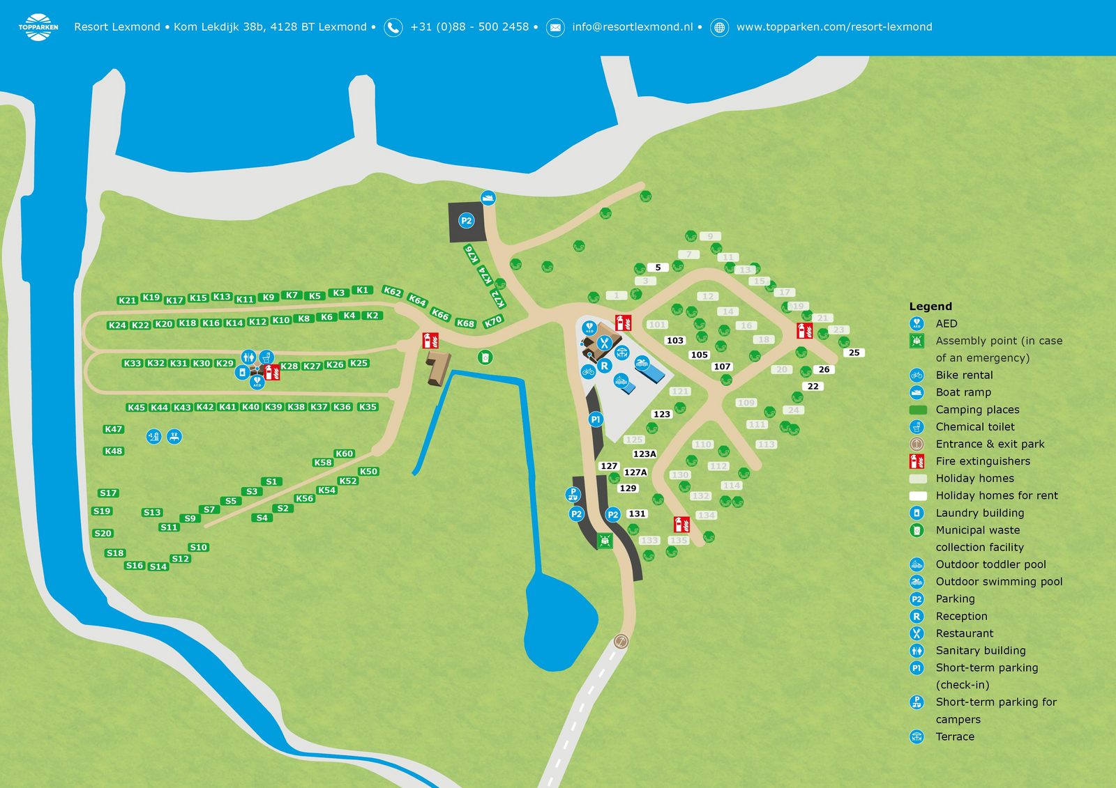 Parkplan des Resort Lexmond