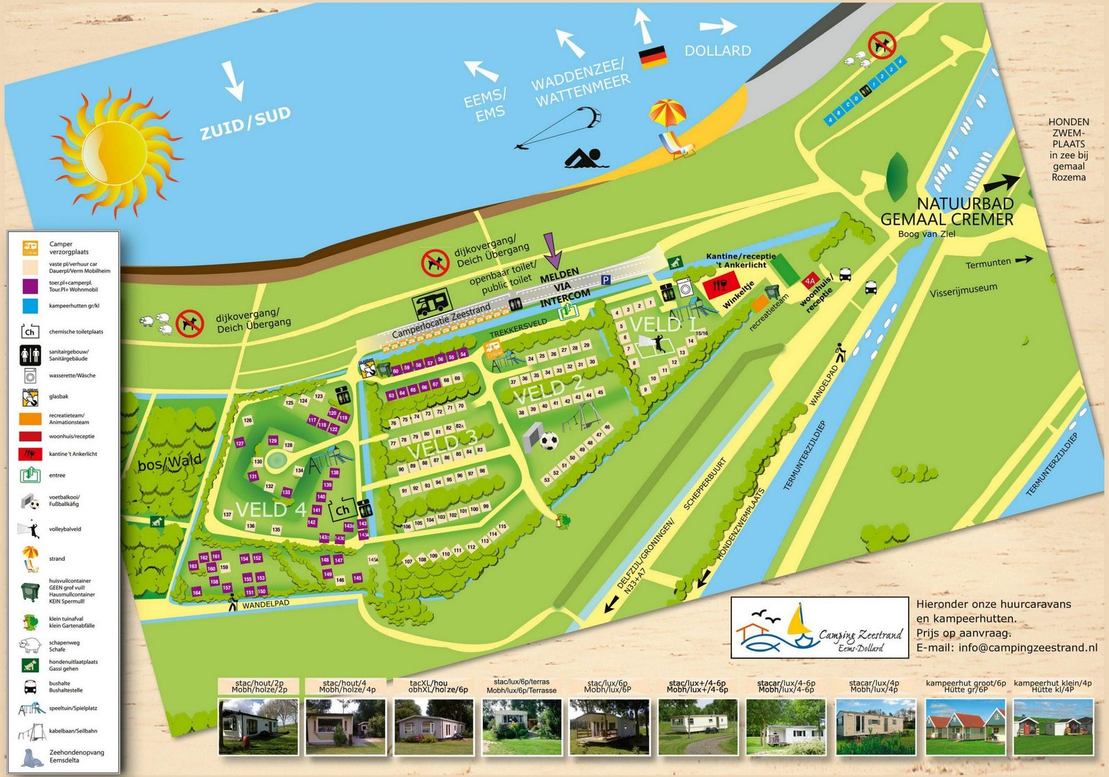 Plattegrond Camping Zeestrand