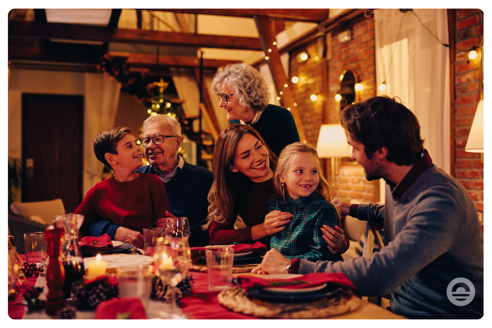 Photo of a family during a social gathering during Christmas and New Year's Eve