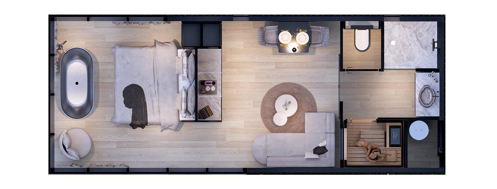 Plattegrond solar suite