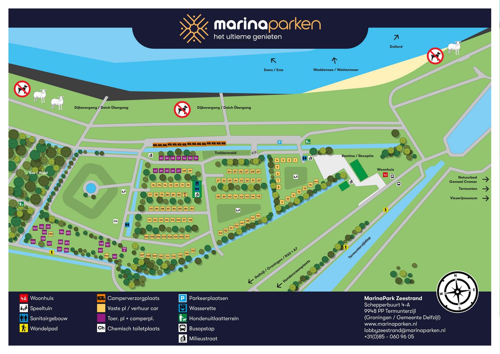 Plattegrond Camping Zeestrand