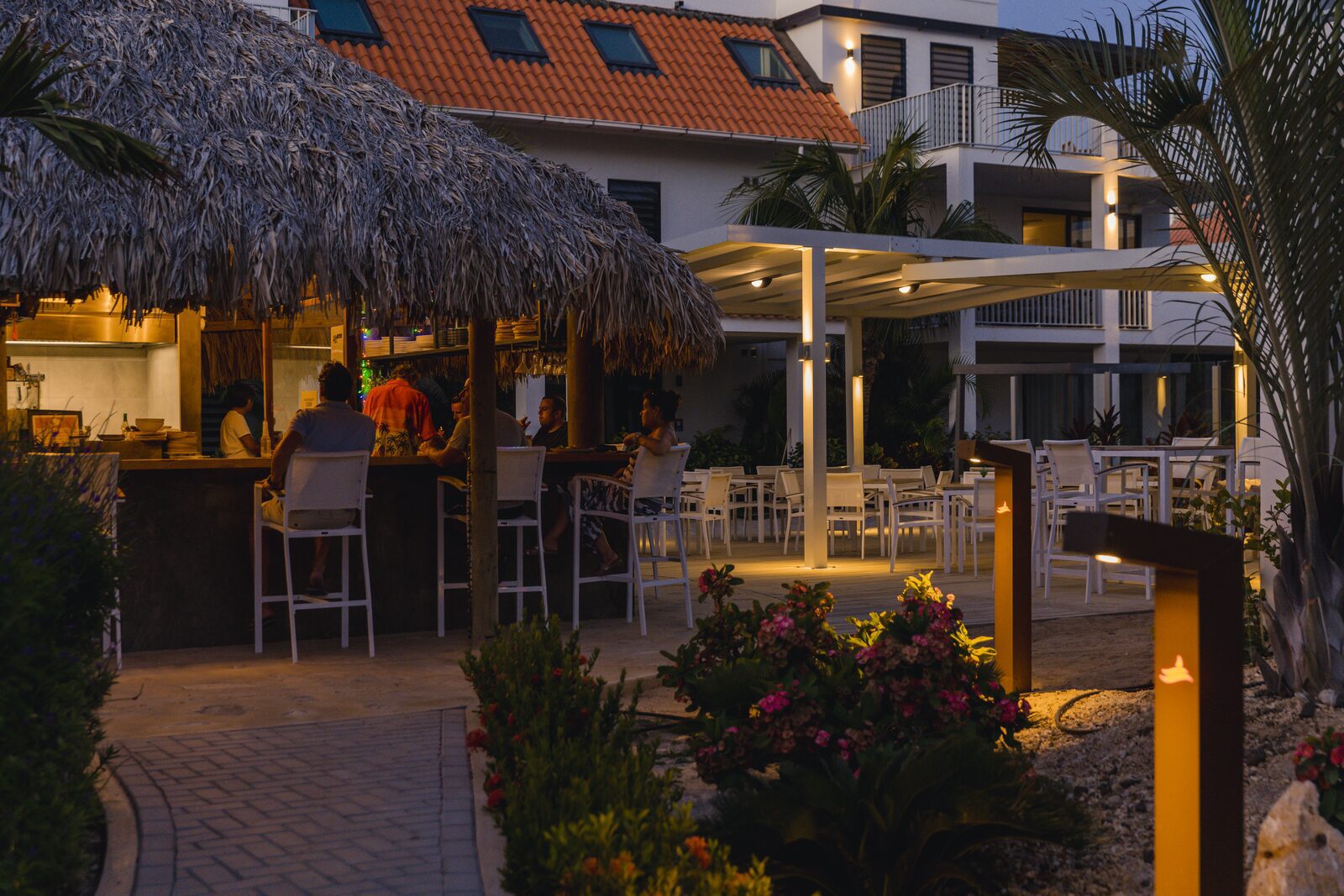 Resort Bonaire in the evening 